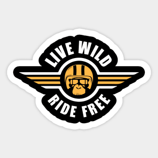 Live Wild Biker Sticker